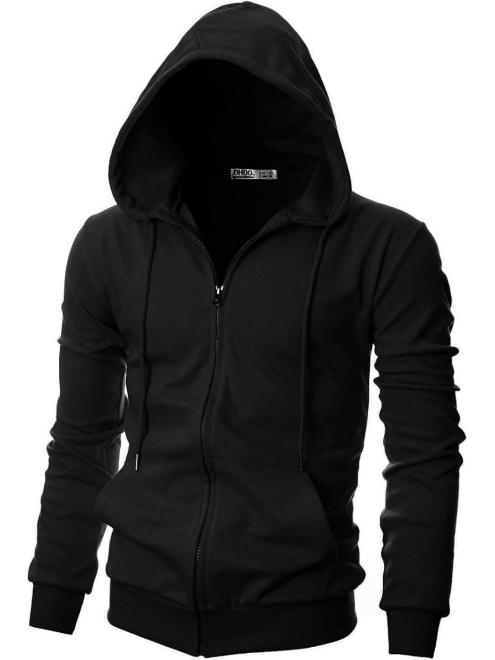 Lightweight Slim Fit Zip Up Hoodie for Men | Cotton Blend Full Zip Jacket with